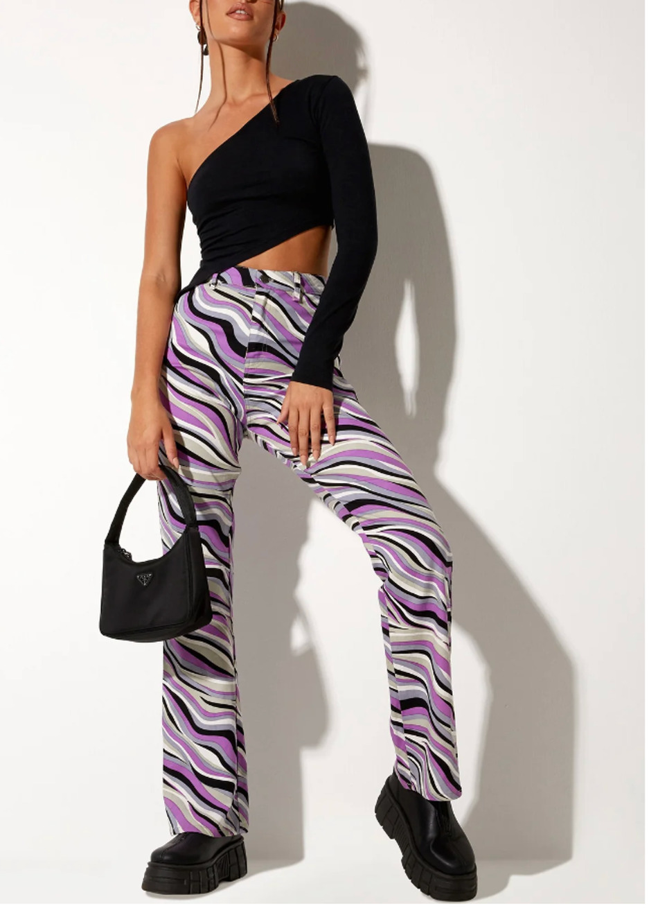 New Motel Retro Purple Wave Zoven Pants S NWT Rock Grunge Punk